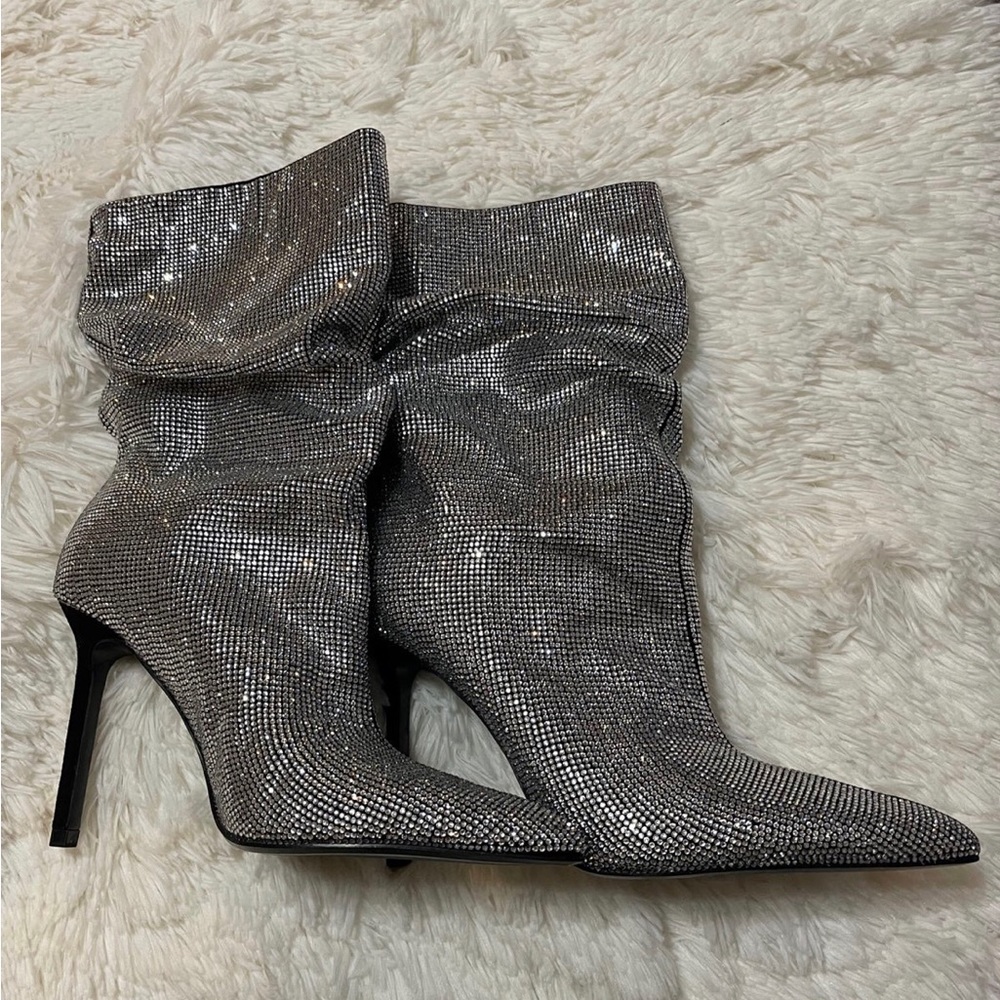 Zara rhinestone booties